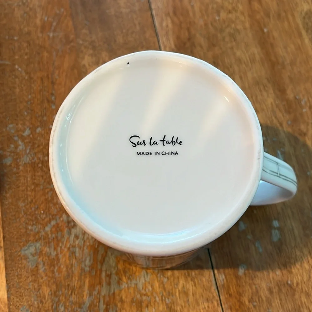 Sur La Table Paris Street scene mug